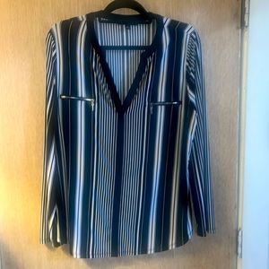 International Concepts Striped Blouse/ Size XL